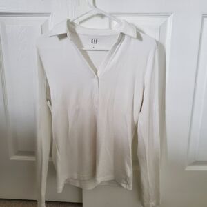 GAP Women's White Long Sleeve Top
